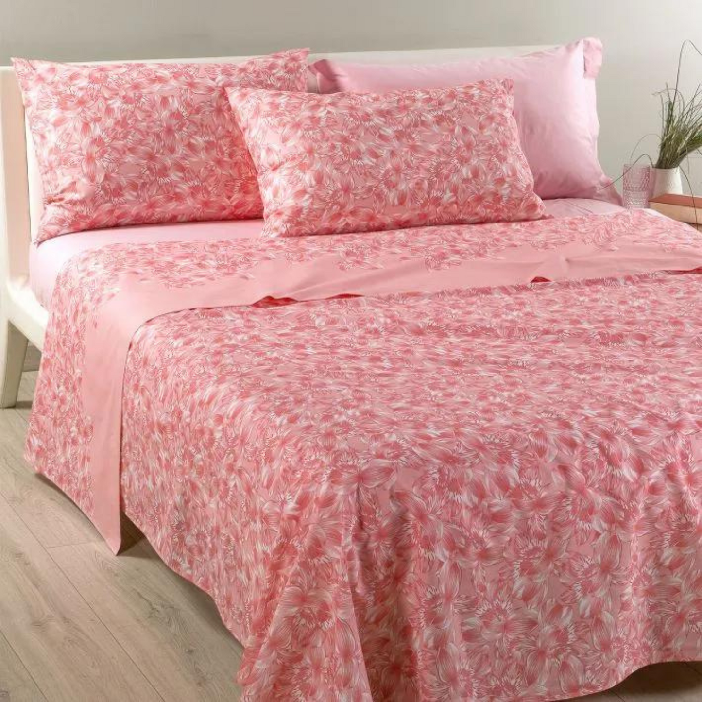 Completo Lenzuola Copriletto Flowers Joy Offertissima Caleffi