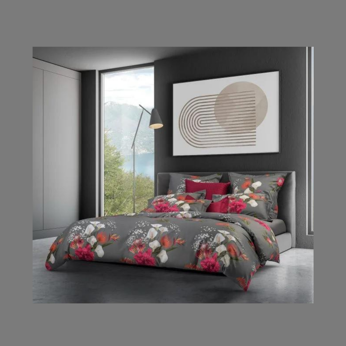 Parure Copripiumone Euforia 100% raso 300TC