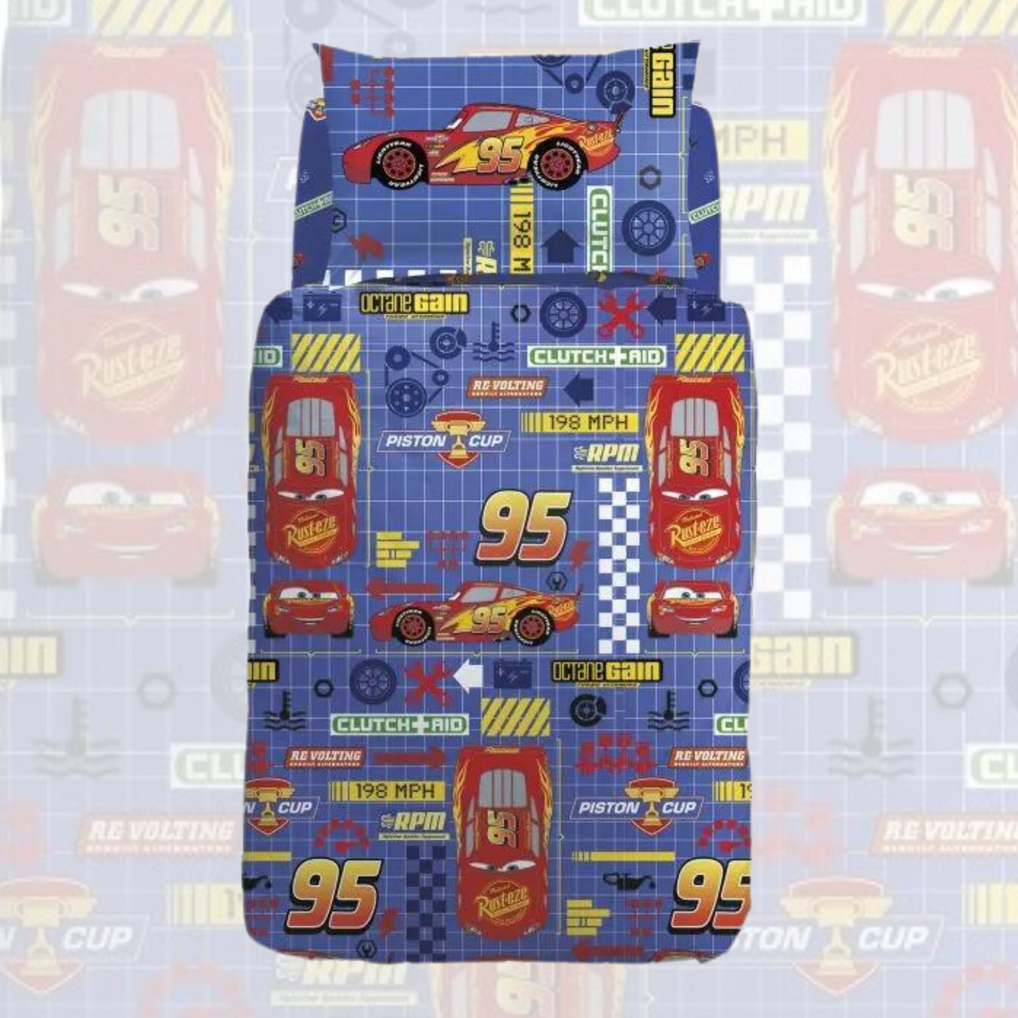 Completo copripiumino Cars Game 100% cotone