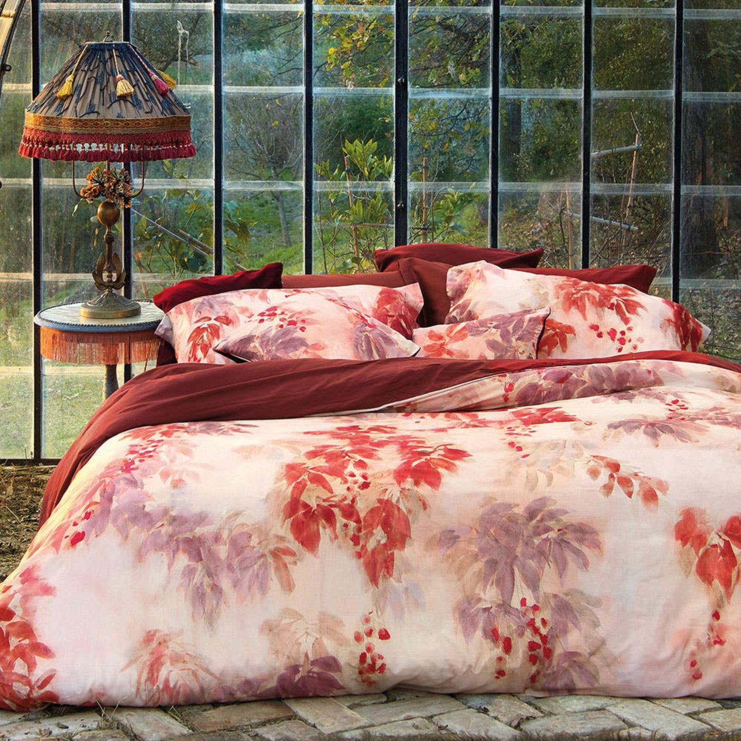 Completo Copripiumino Baies in Raso di puro cotone Double-face