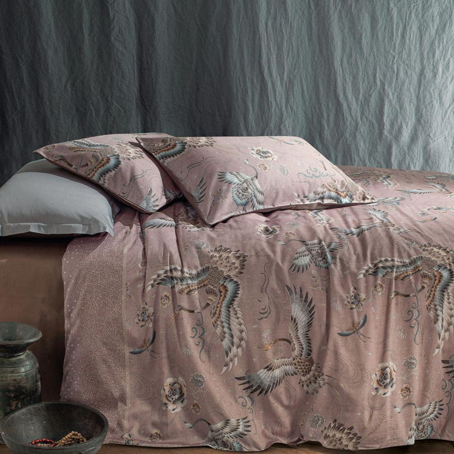 Completo Copripiumino Kasama raso Cotone Mako 120 fili