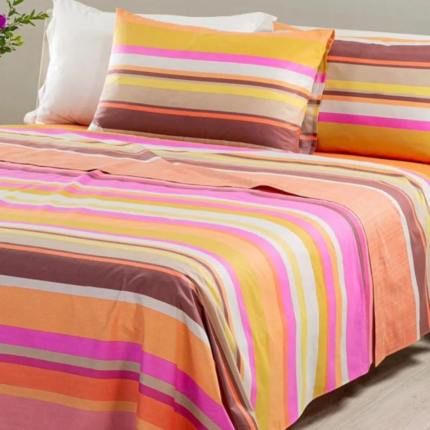 Completo Lenzuola Copriletto Magic 100% Cotone