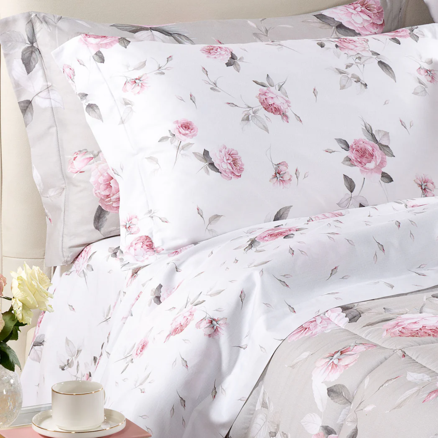 Completo Letto Bellarosa Dreaming in Raso di Cotone