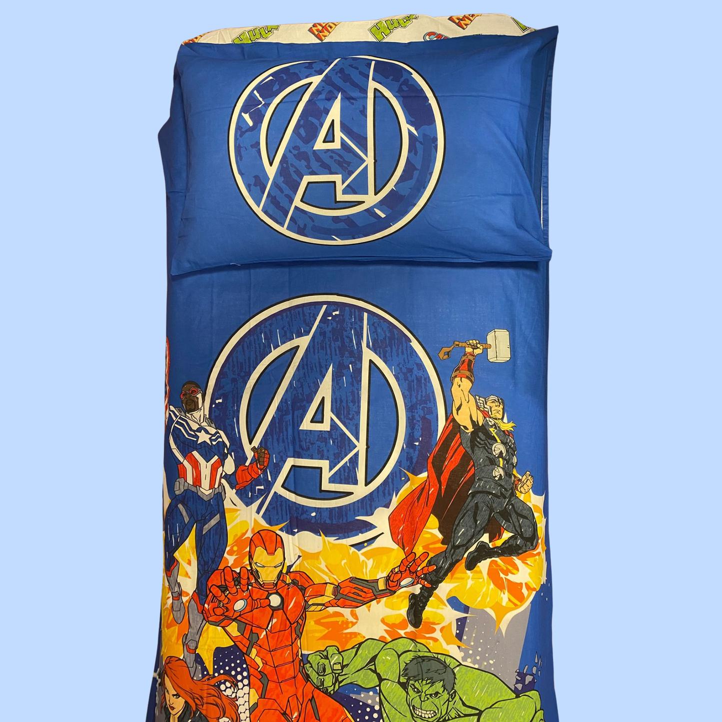Completo copripiumino Avenger Fire 100% cotone