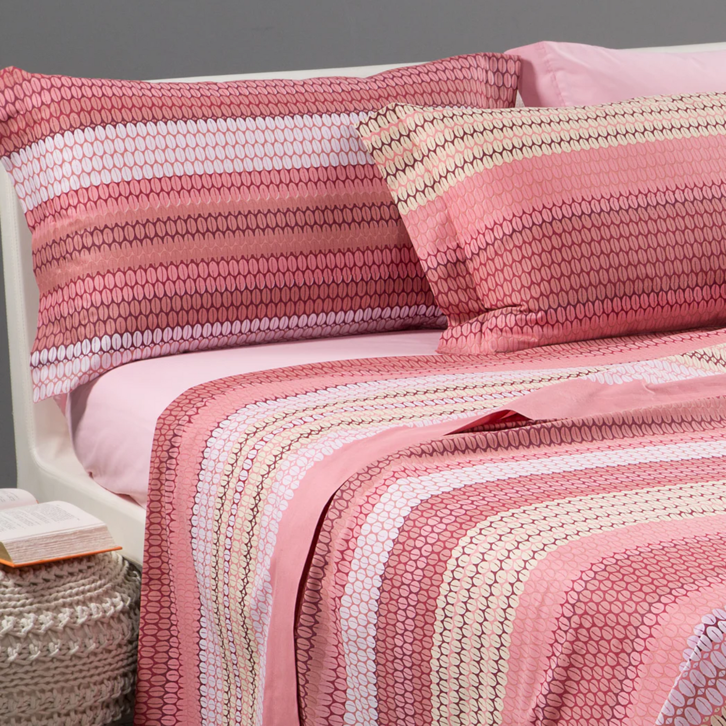 Completo Lenzuola Copriletto Folk 100% Cotone