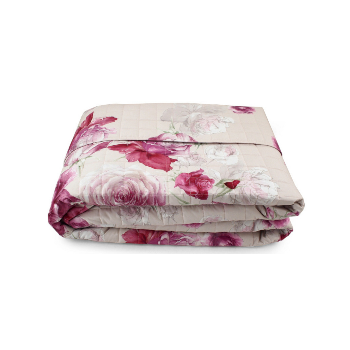 Copriletto Rose all over Trapuntato
