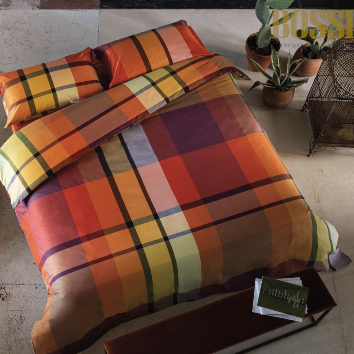 Parure copripiumino Duff 100% cotone pettinato tinto in filo