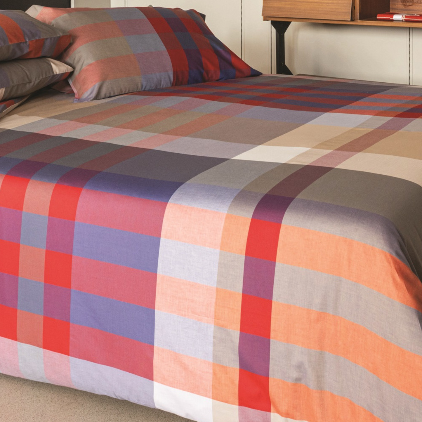 Parure copripiumino Murphy 100% cotone pettinato tinto filo