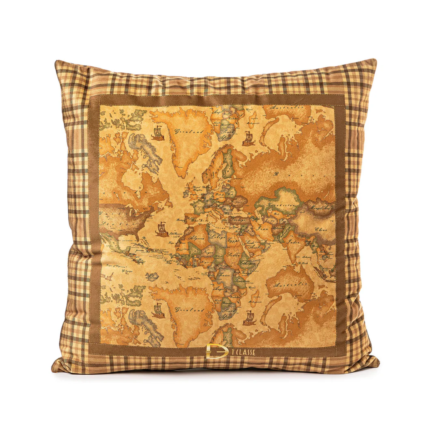 Cuscino Geo Tartan in Microfibra di Velluto