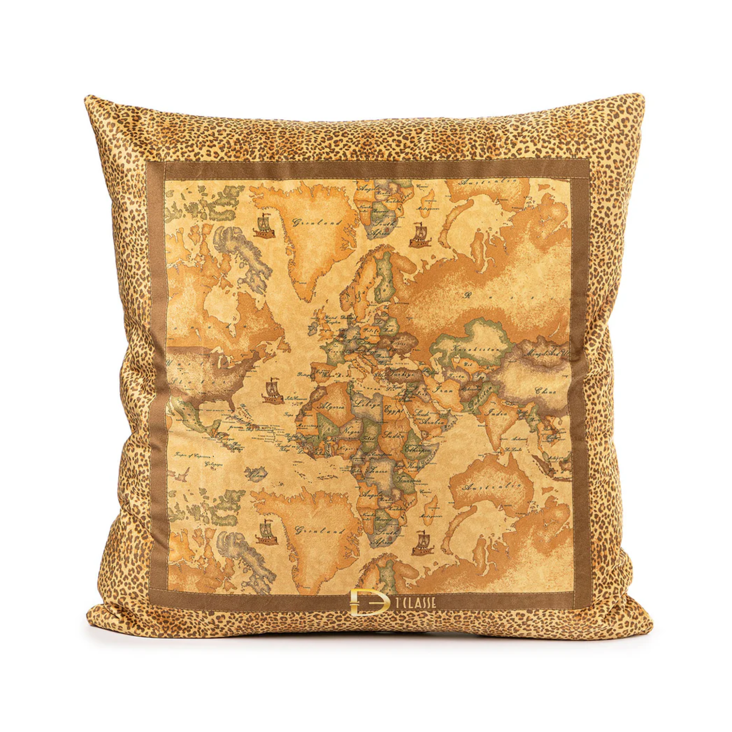 Cuscino Geo Leopard in Microfibra di Velluto