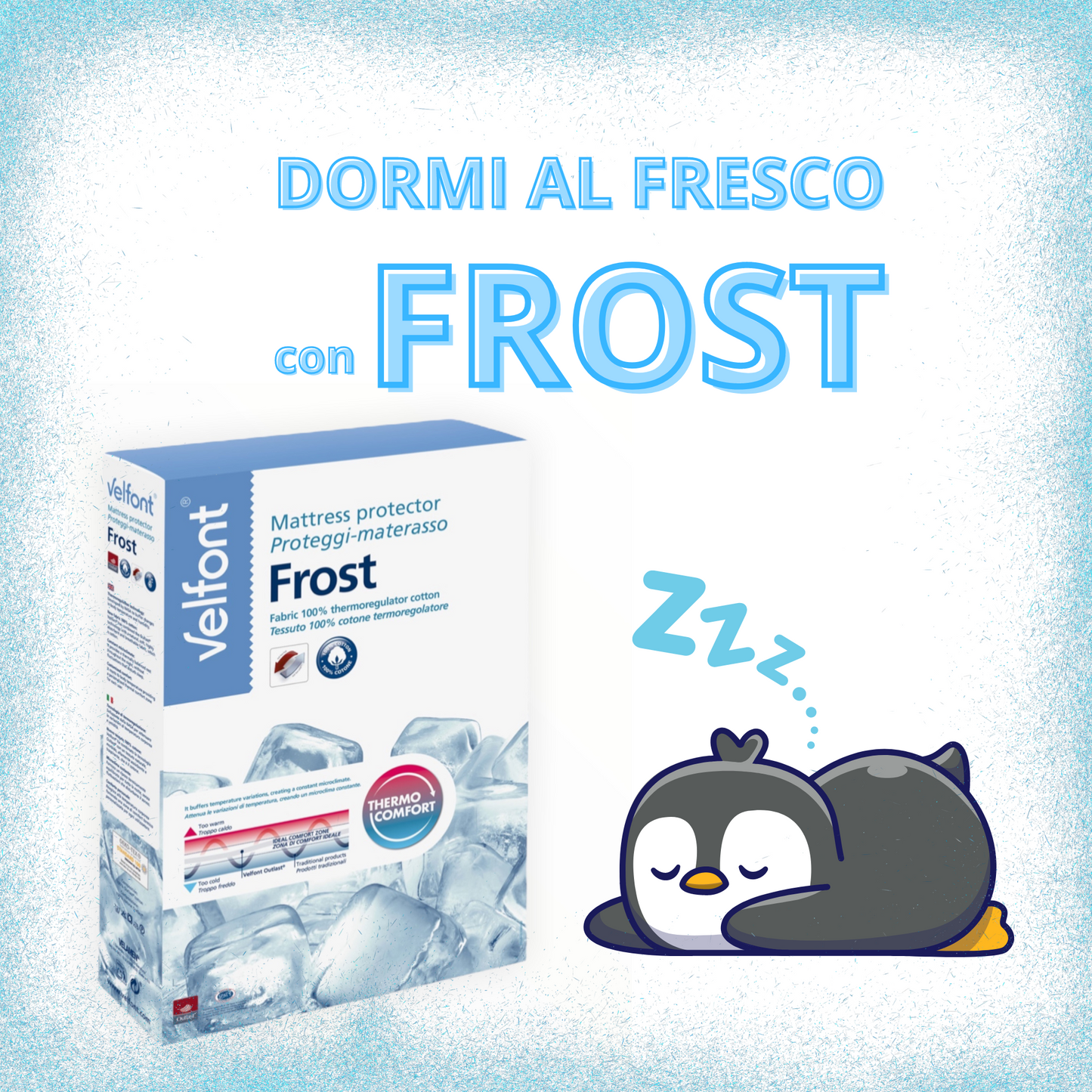 Coprimaterasso Termoregolatore Velfont Frost - grafica