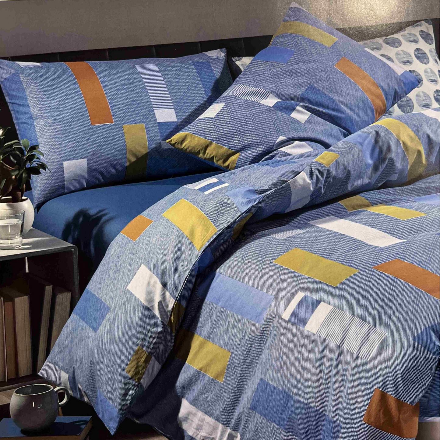 Completo Copripiumino Denim in puro cotone