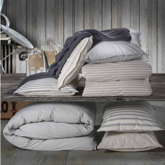 Lenzuolo con angoli linea natura tinto filo 100% cotone