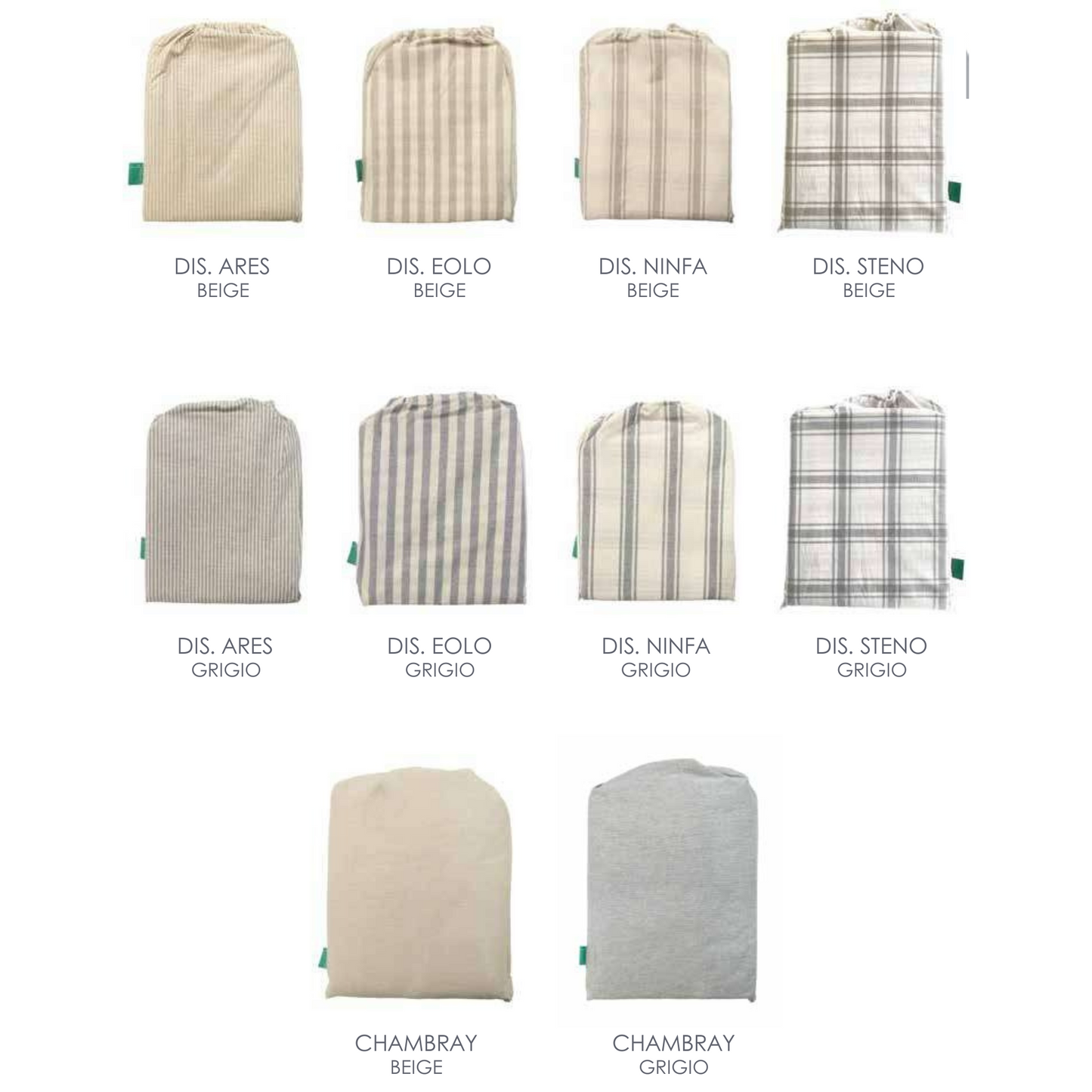 Lenzuolo con angoli linea natura tinto filo 100% cotone