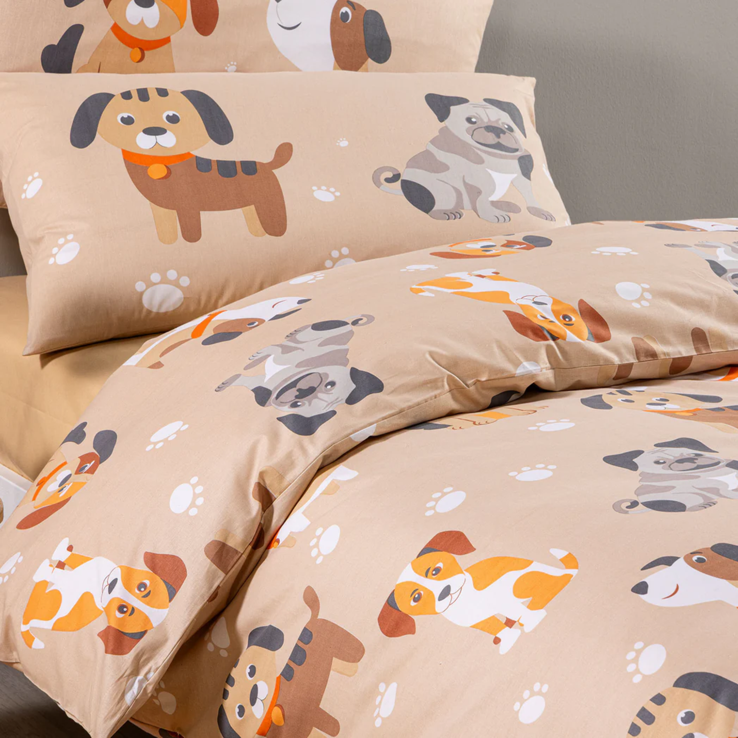 Completo Copripiumino Cuccioli Kids 100% cotone