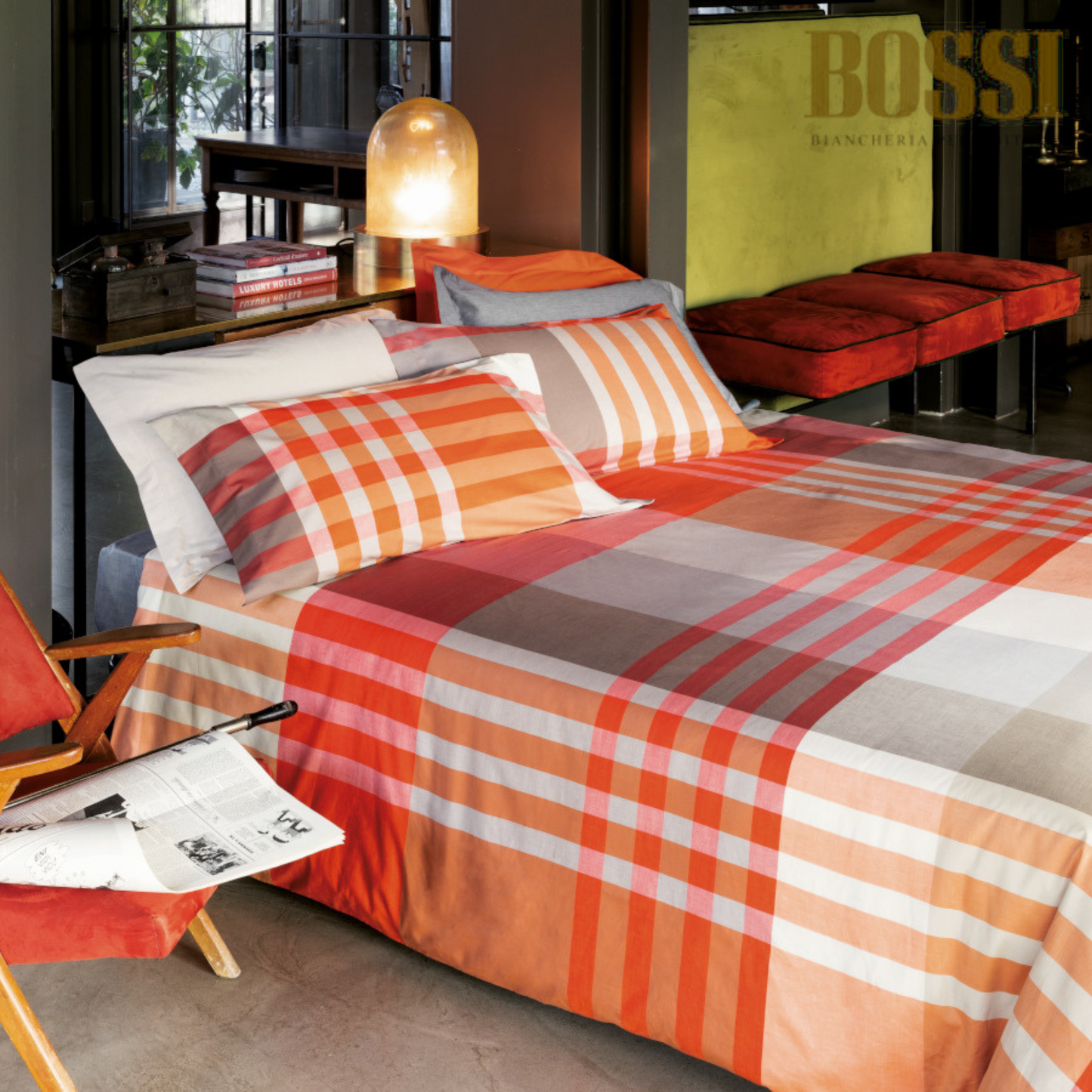 Parure copripiumino Bissett 100% cotone pettinato tinto filo