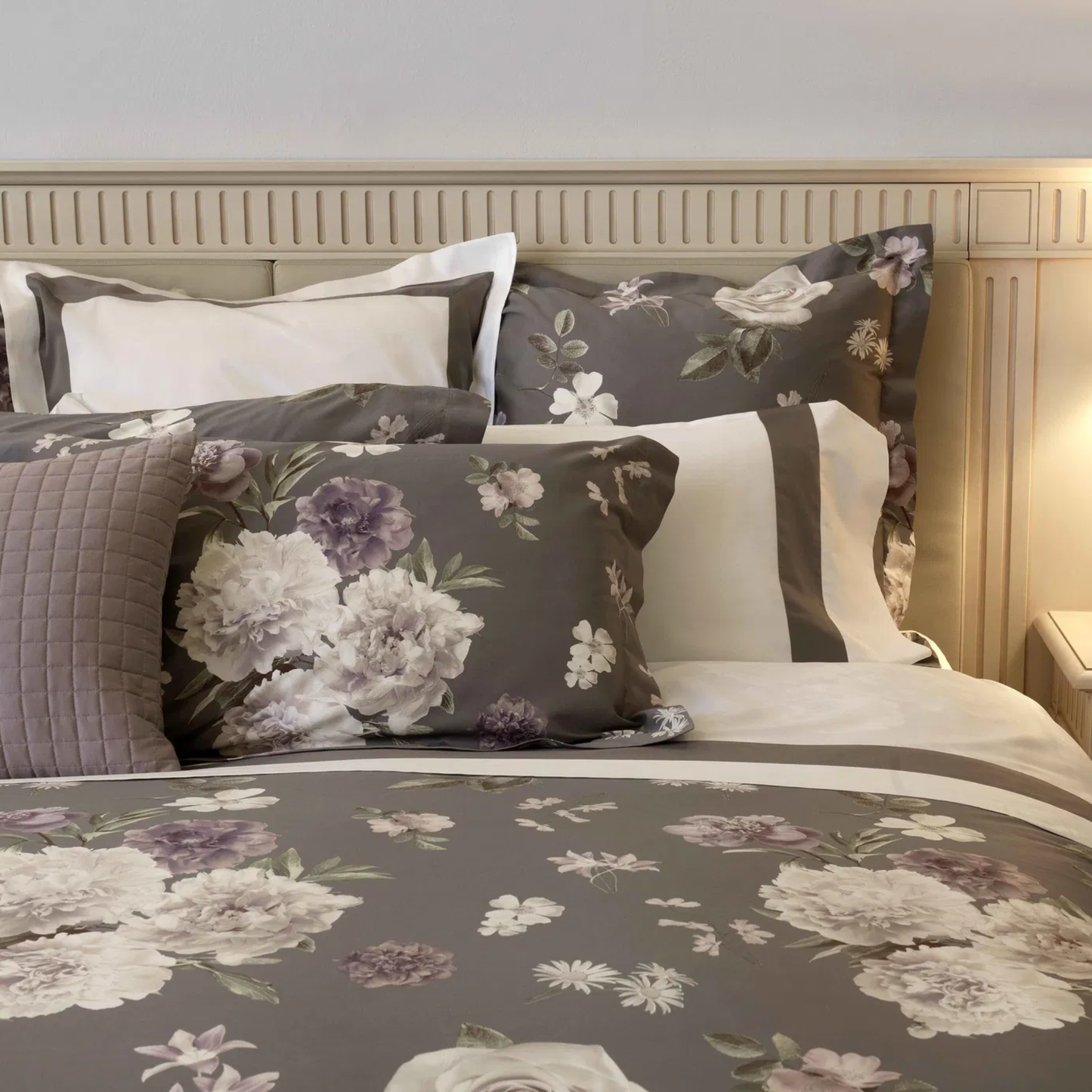 Parure copripiumino Rugiada 100% raso di cotone stampato