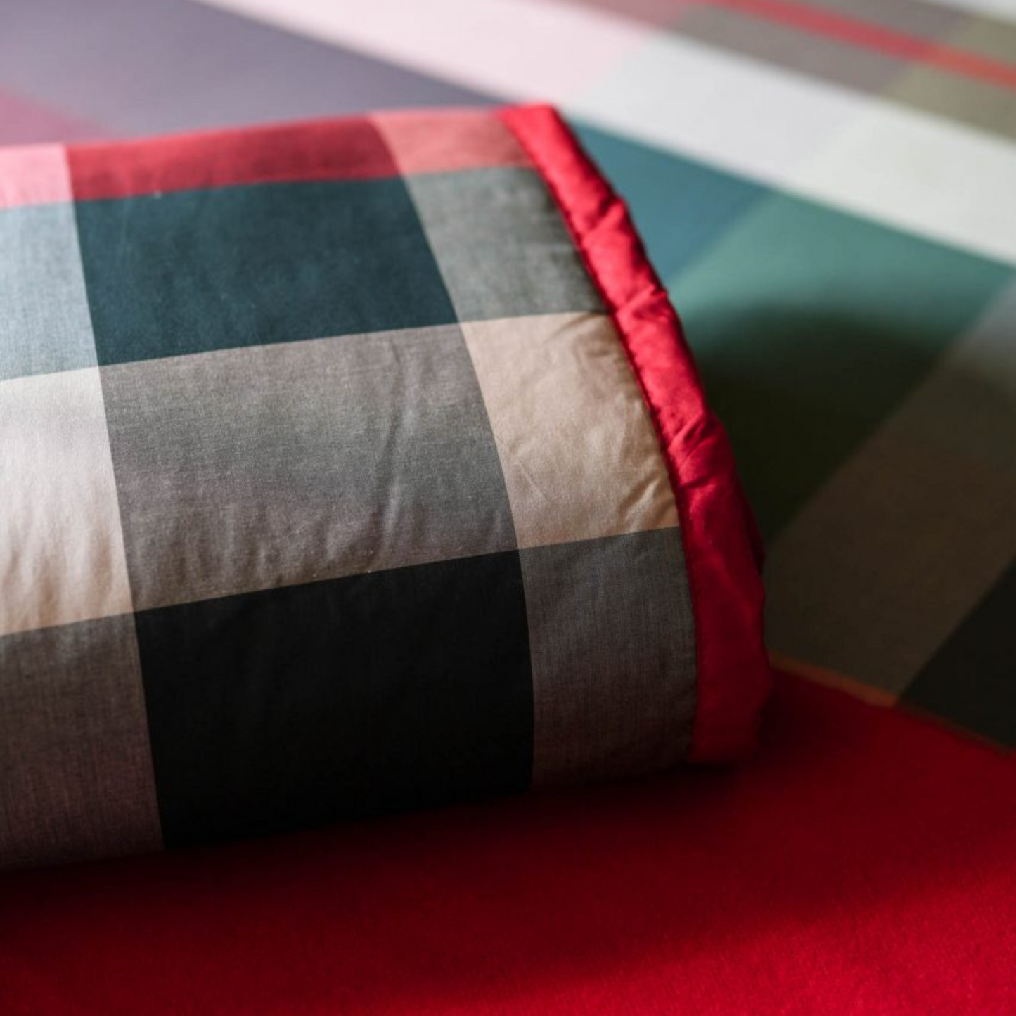 Plaid imbottito Oslo tinto in filo 100% cotone Fine Serie