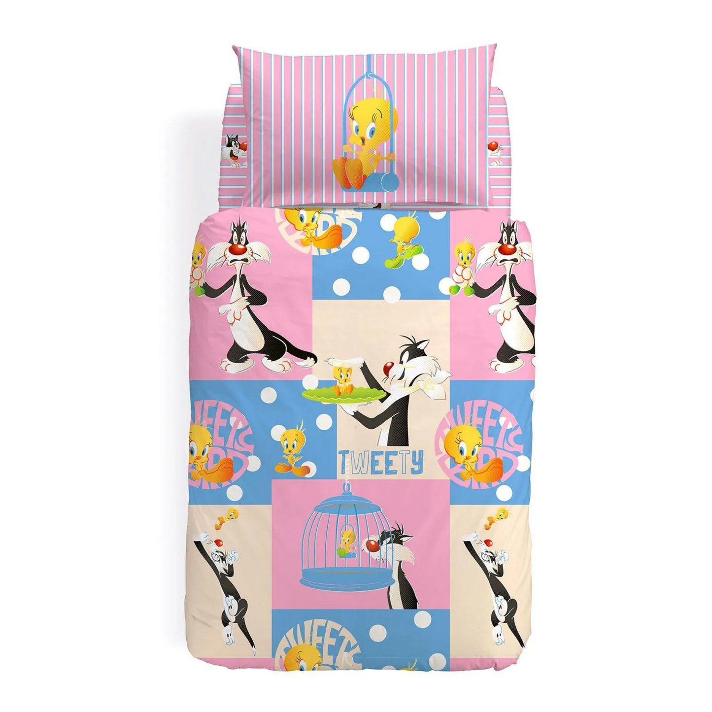 Completo Copripiumino I Love Tweety 100% Cotone
