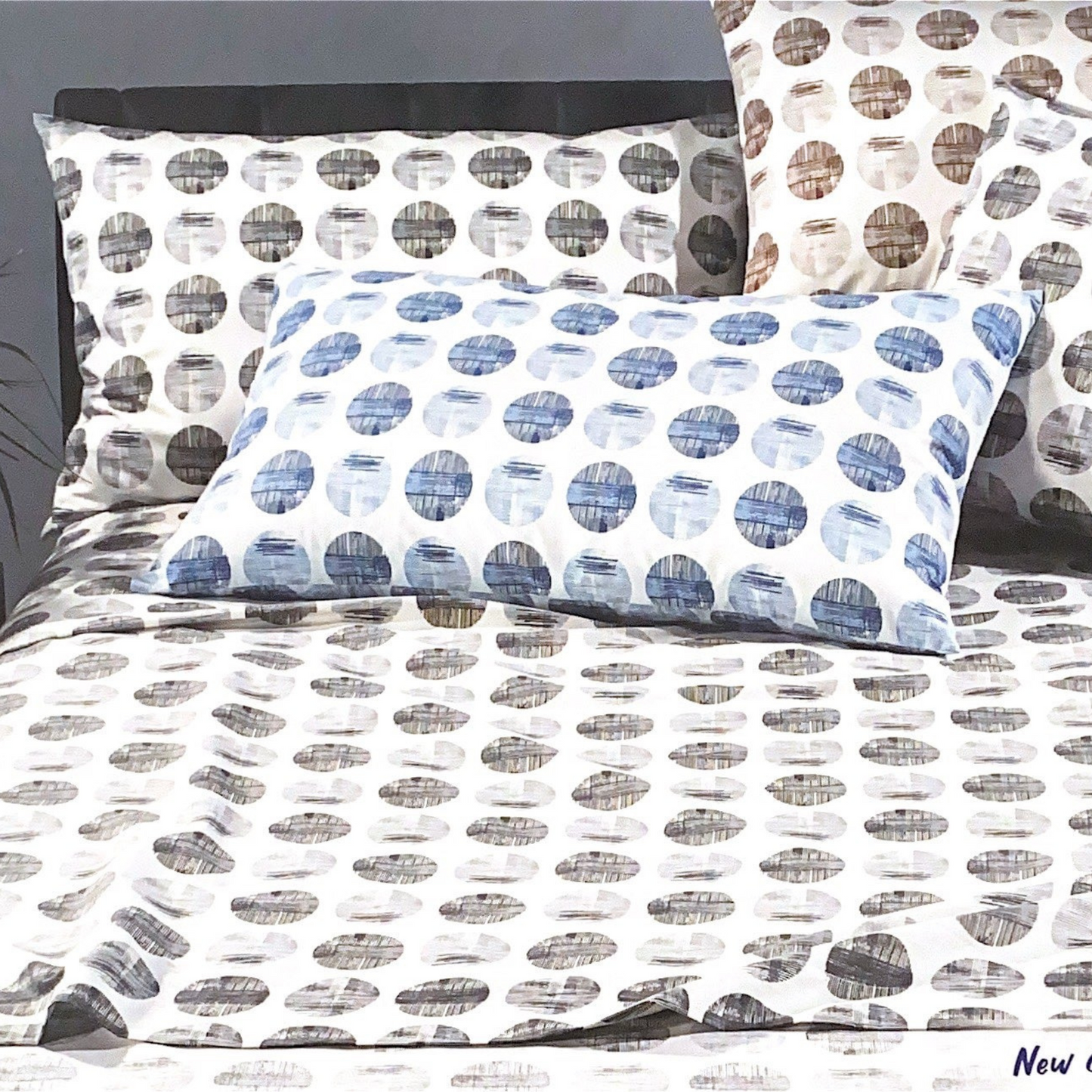 Completo Lenzuola Denim in puro cotone Caleffi