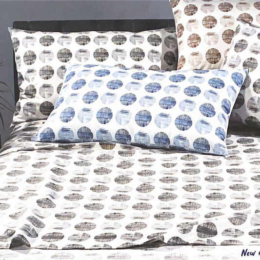 Completo Lenzuola Denim in puro cotone Caleffi
