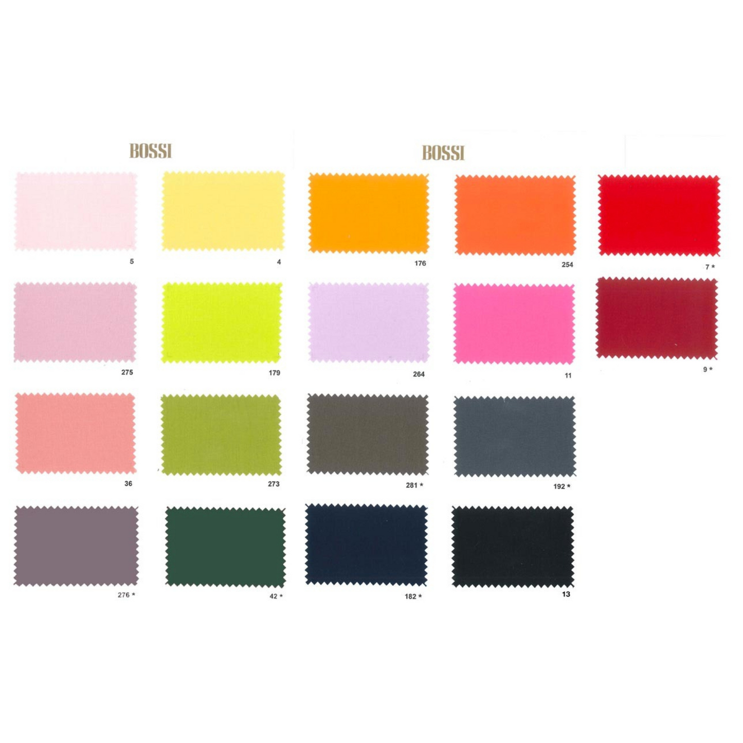 Lenzuolo sopra Bossicolor puro cotone percalle 80 fili cm2.