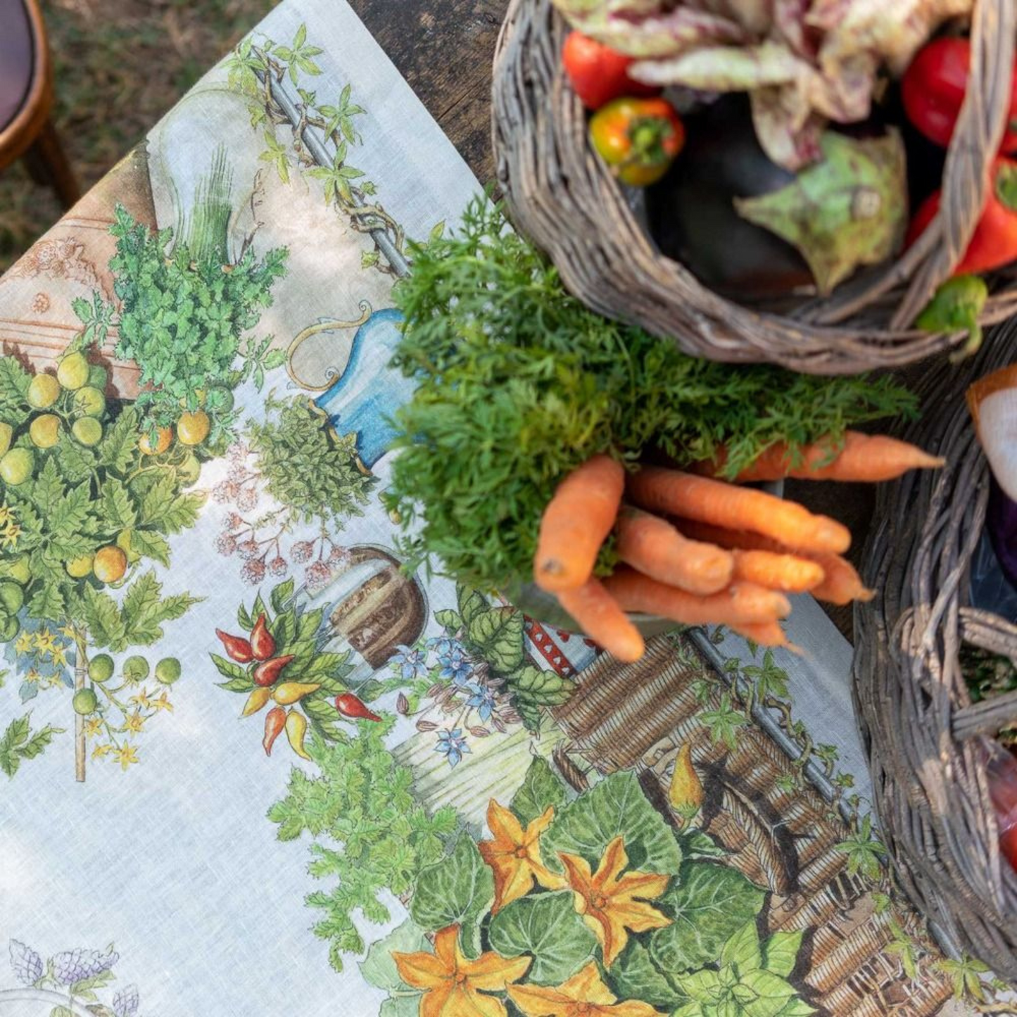 Tovaglia Balcon potager puro lino