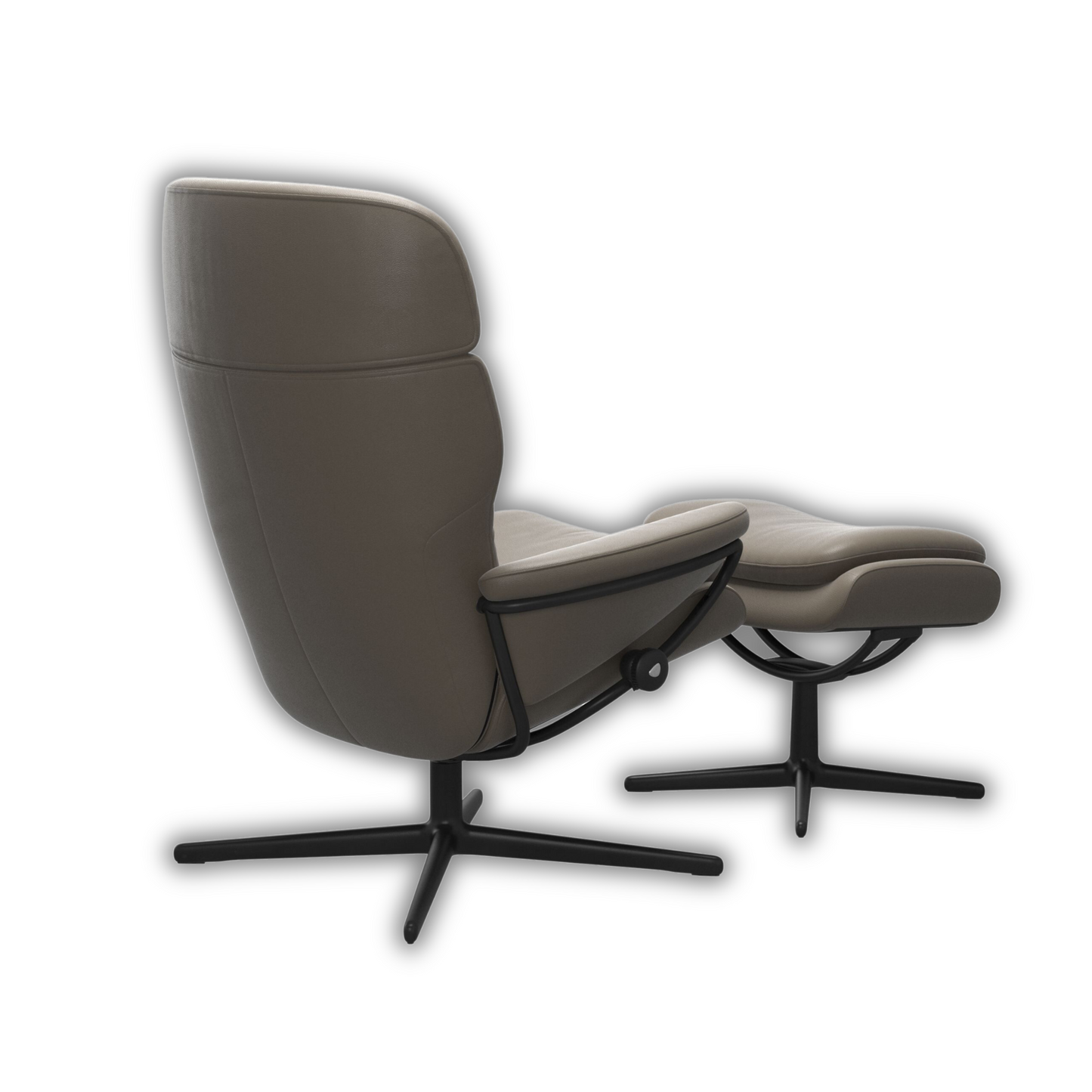 Rome Low Back con Poggiatesta regolabile + Pouf
