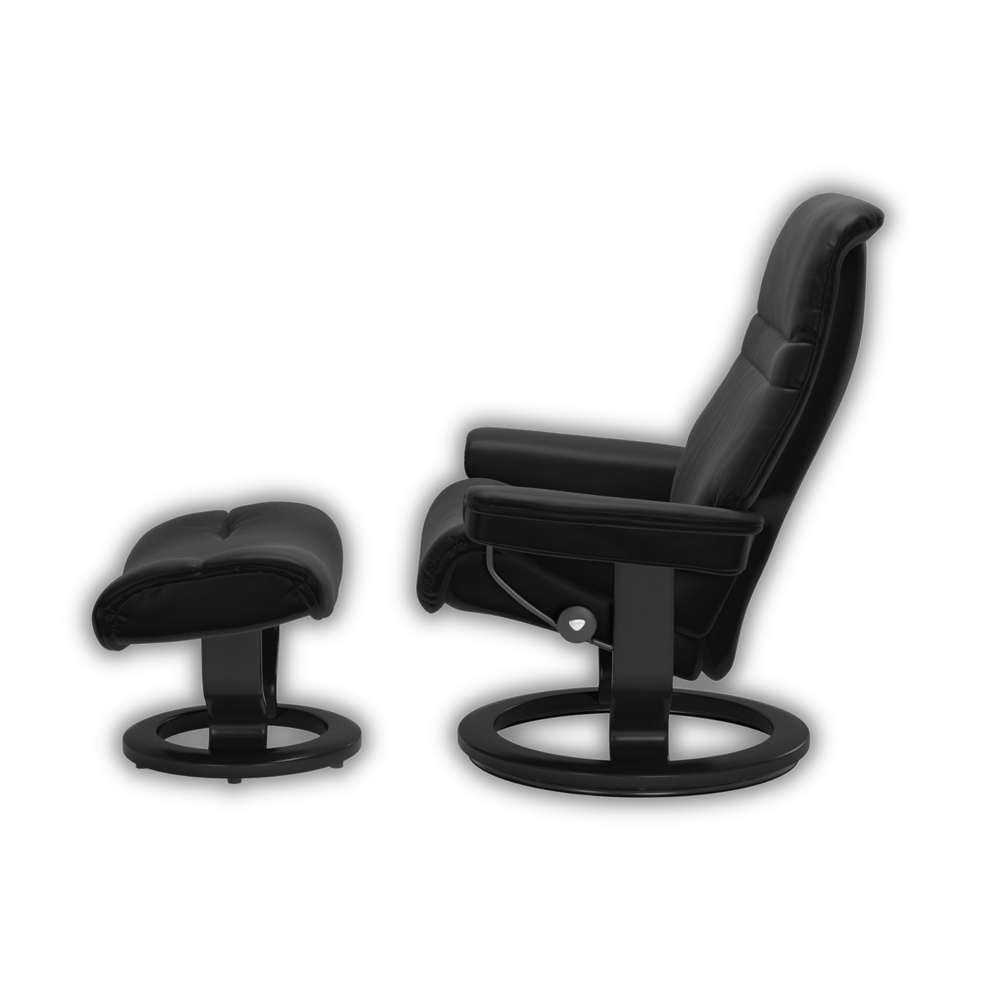 Poltrona Sunrise + Pouf Batick Black Stressless