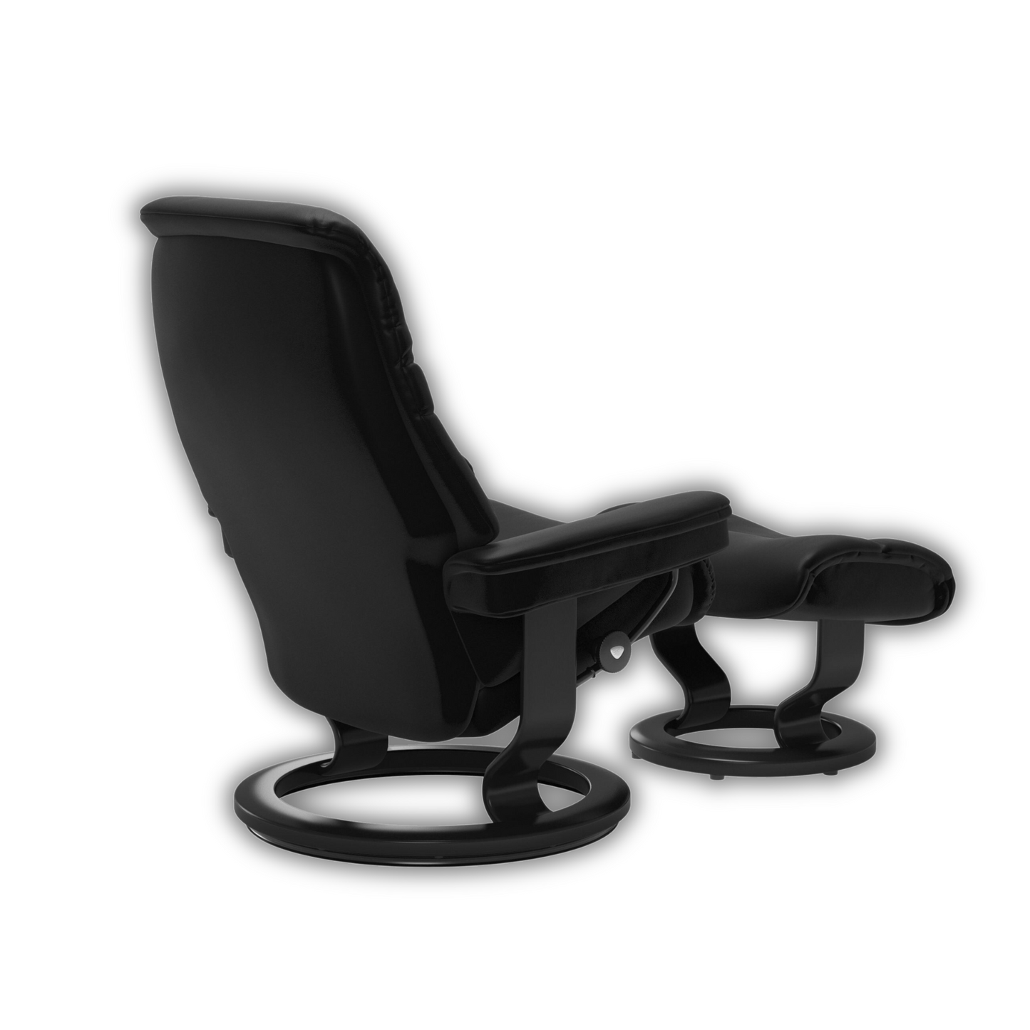 Poltrona Sunrise + Pouf Batick Black Stressless