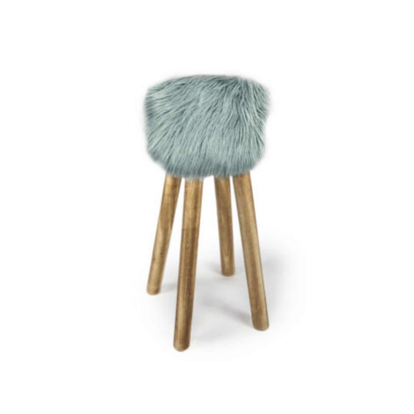 Sgabello peluche Eskimo finta pellicia