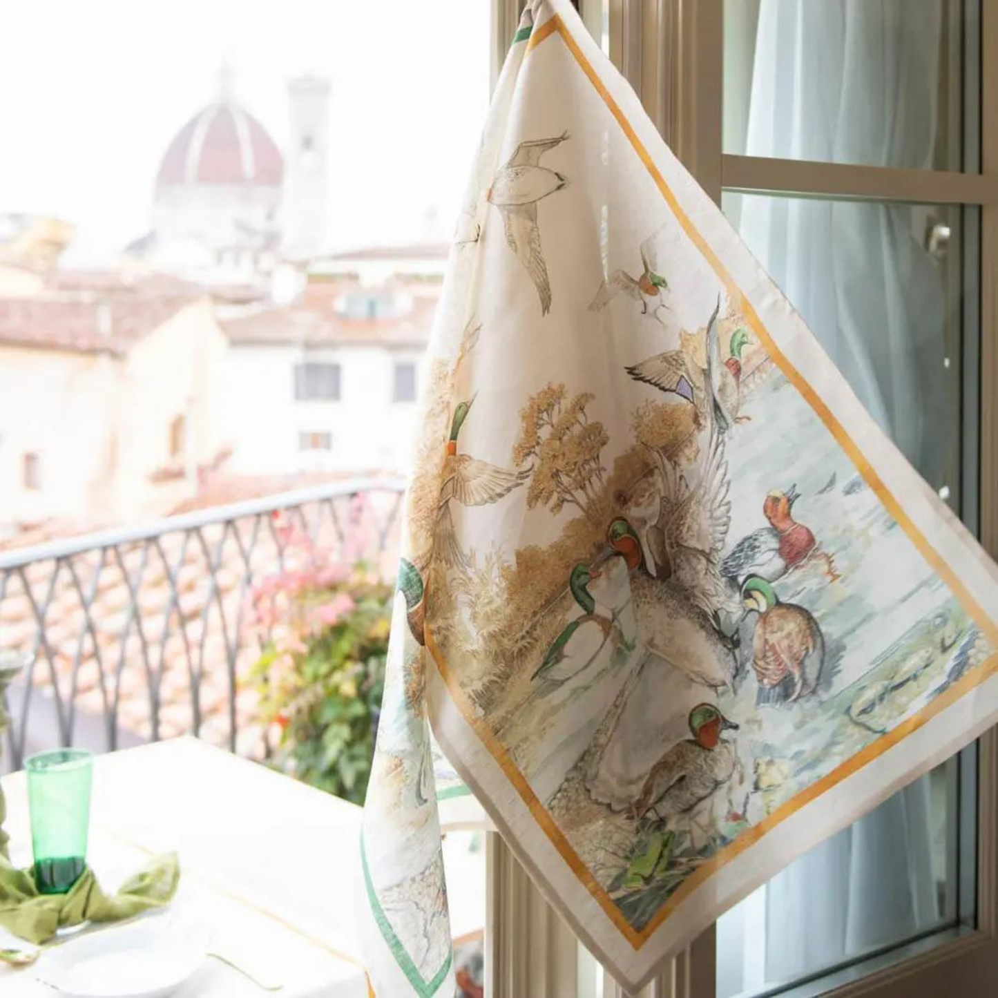 Strofinaccio Laguna Ocra in puro lino