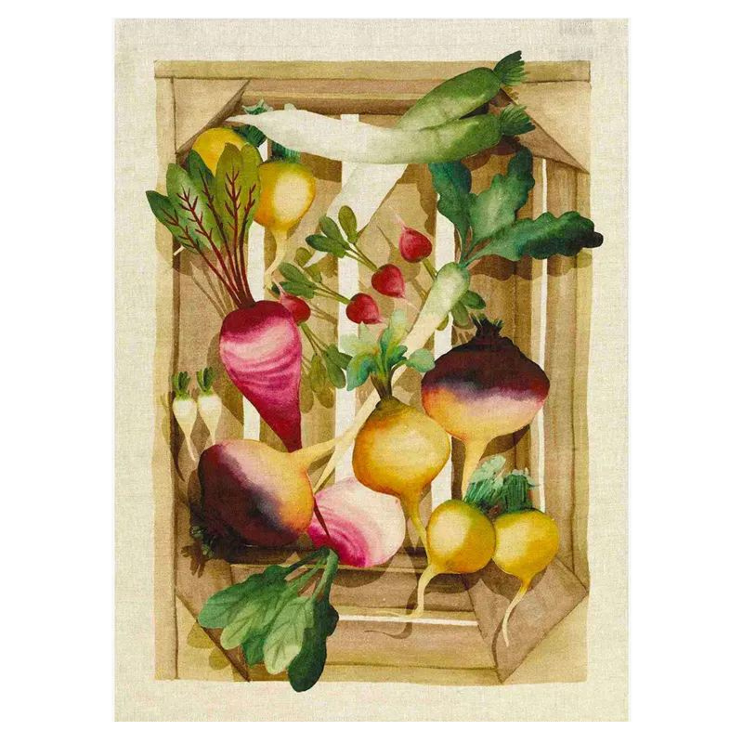 Strofinaccio Potager Ravanello in puro lino
