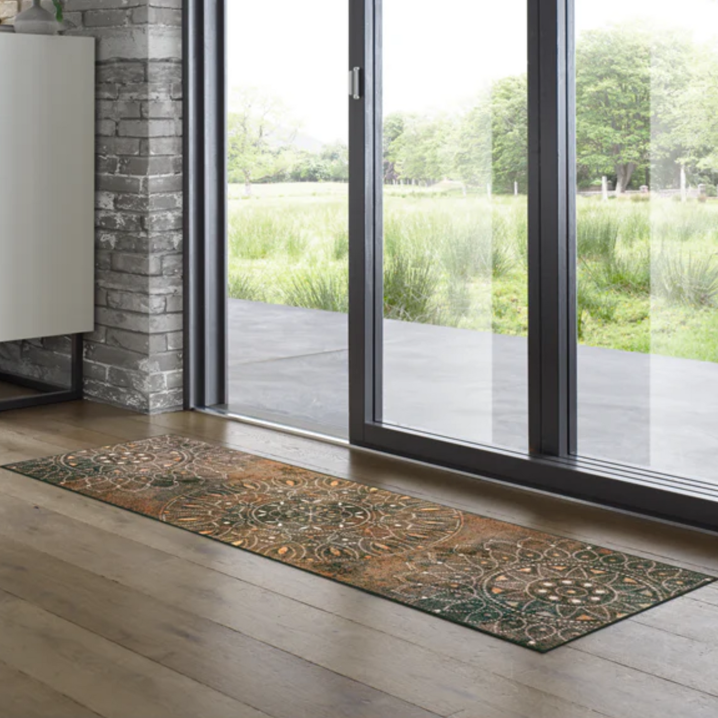 Tappeto antiscivolo Madhana Wash+Dry con bordo