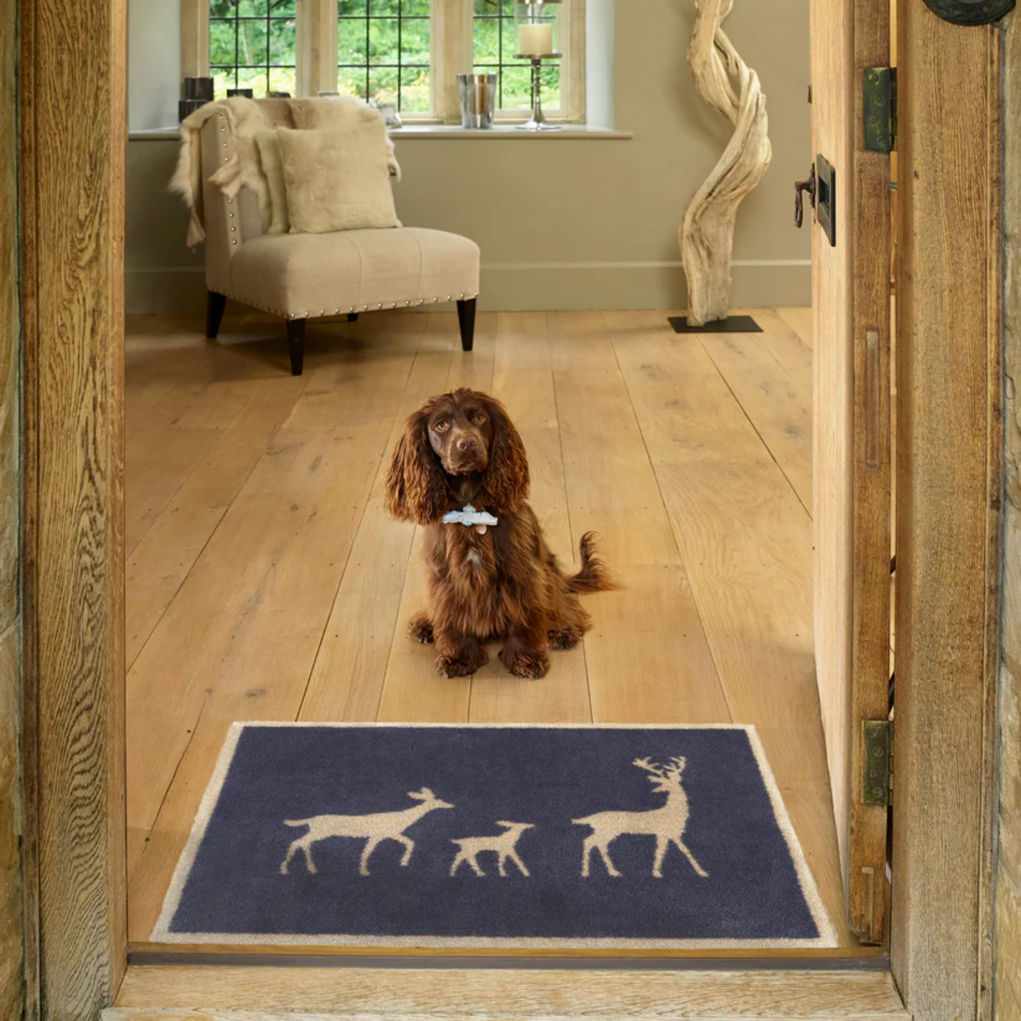 Tappeto in cotone antiscivolo Deer Family Gold Turtle Mat