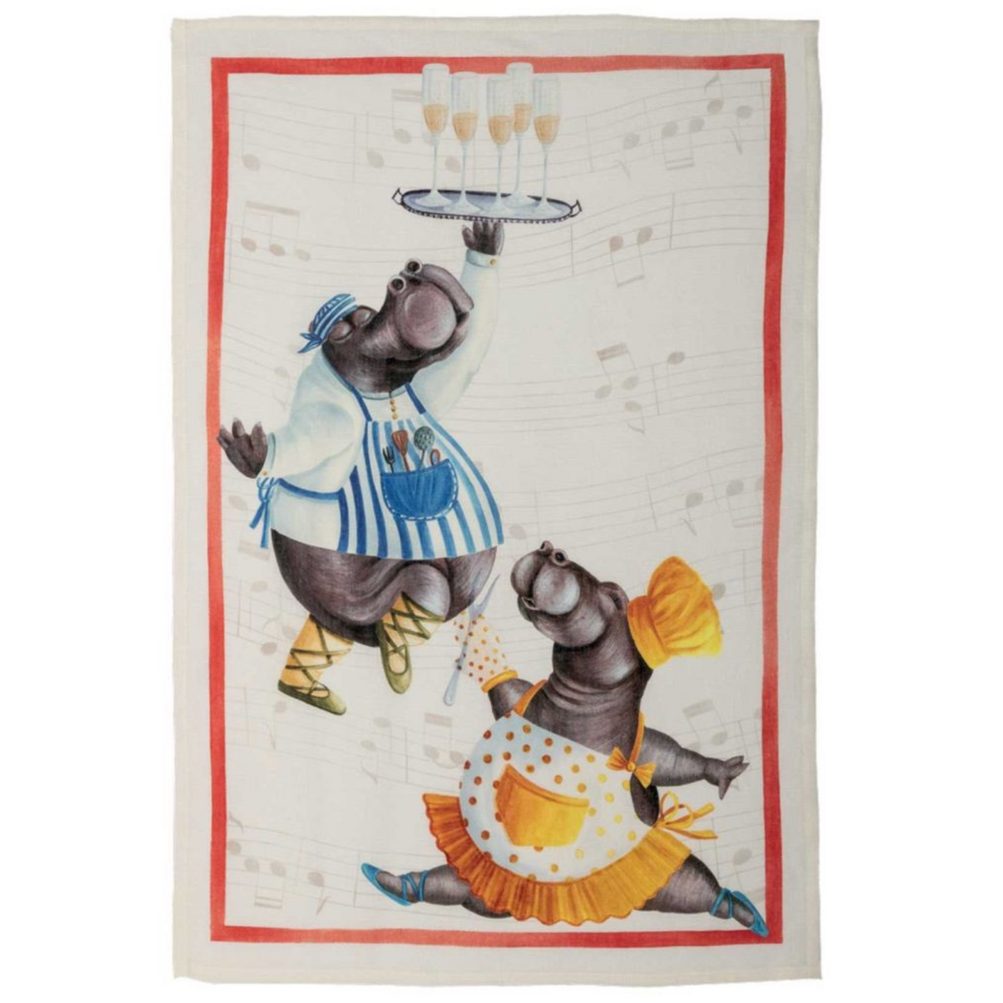 Strofinaccio Figaro-Rosso in puro lino