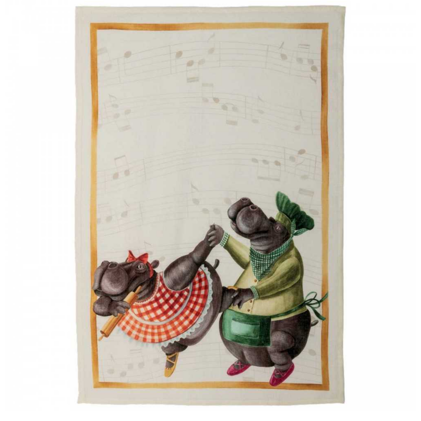 Strofinaccio Figaro-Ocra in puro lino