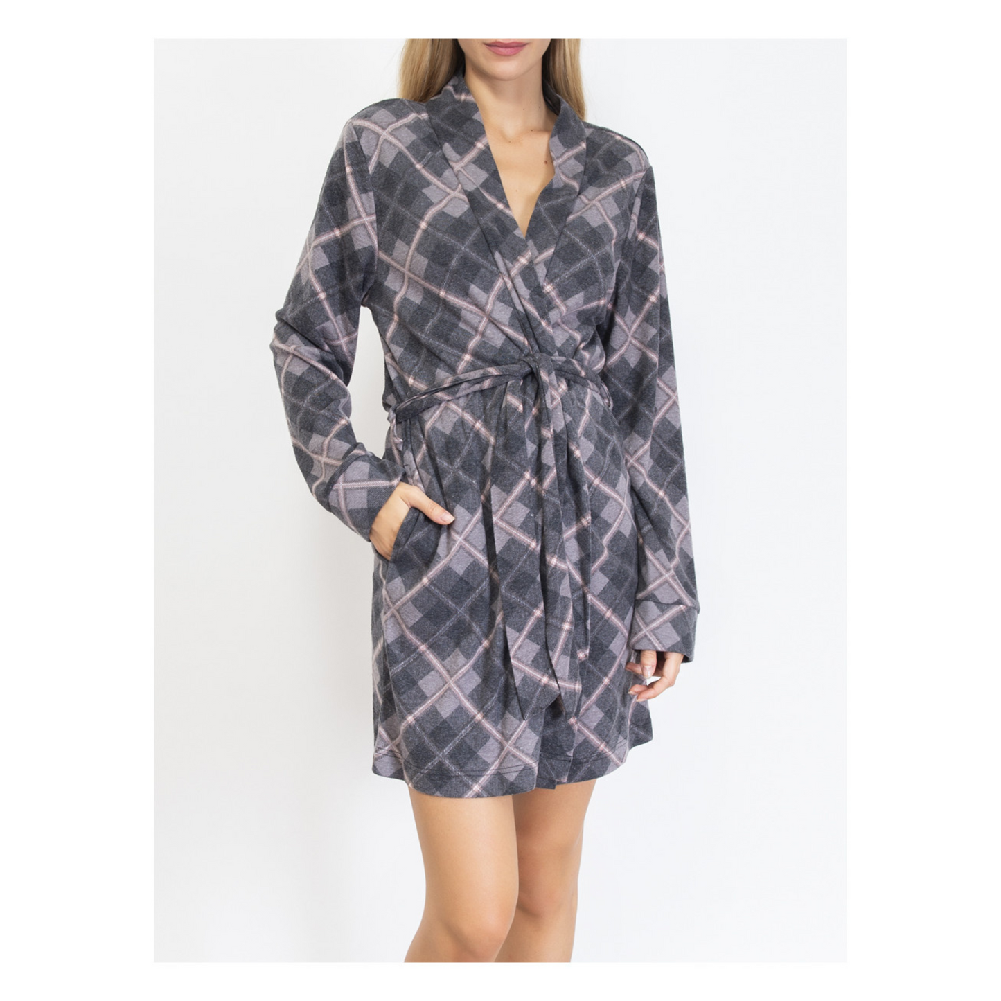 Vestaglia con tasche Check W3ACK71