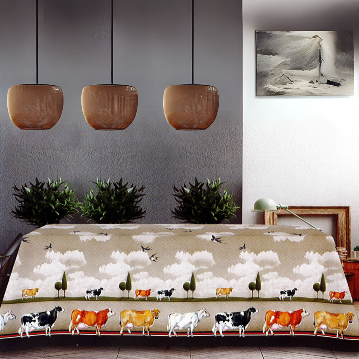 Tovaglia Design Mucche 100% cotone