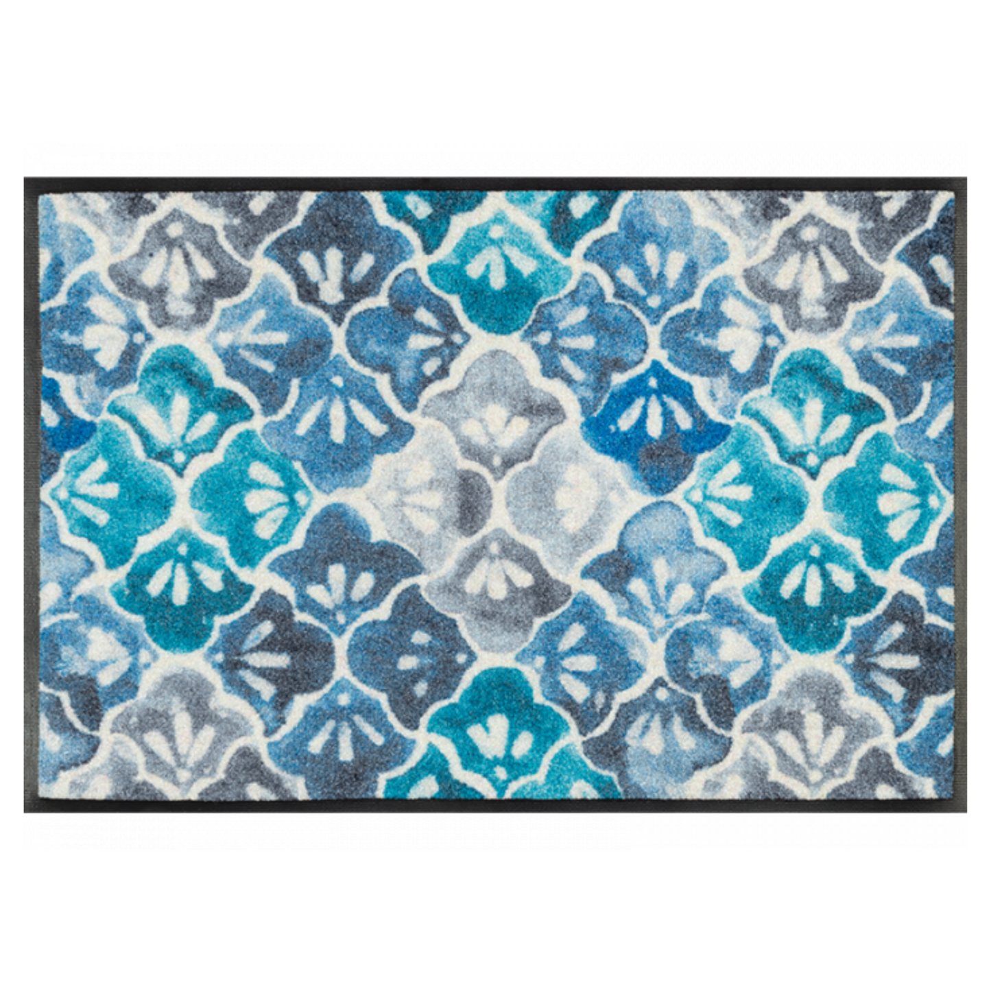 Tappeto antiscivolo Blue Ground Wash+Dry con bordo