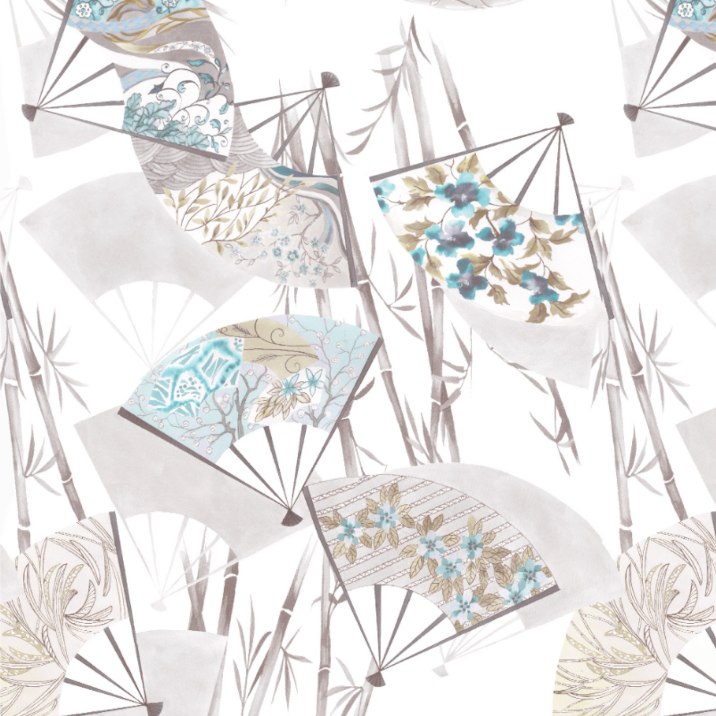 Parure Copripiumino Ventagli 103561 in Raso Elite