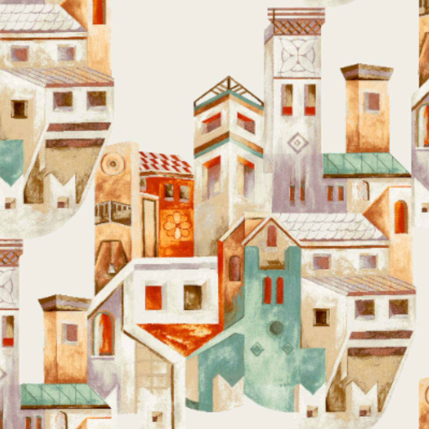 Parure Copripiumino Temple in Raso Elite 106238