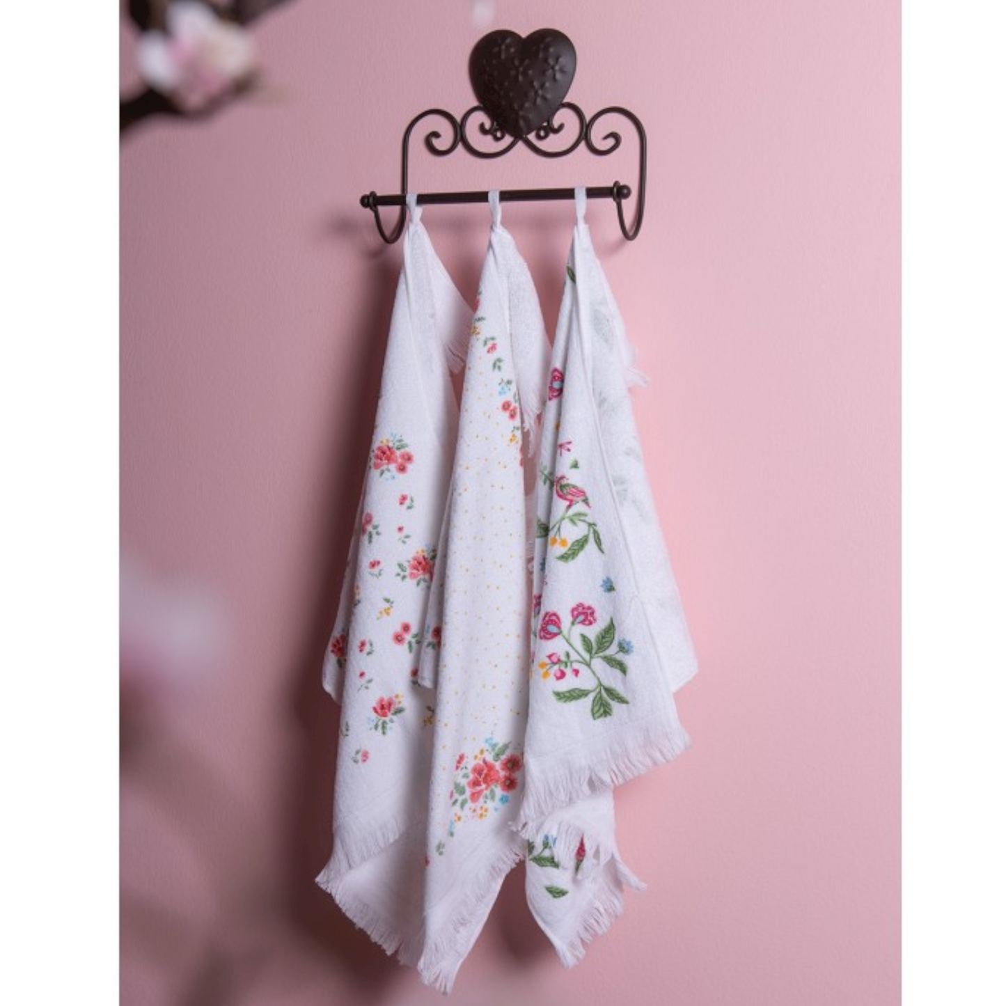 Asciugamano da Cucina Fiori CTLRC2 in Spugna 100% Cotone