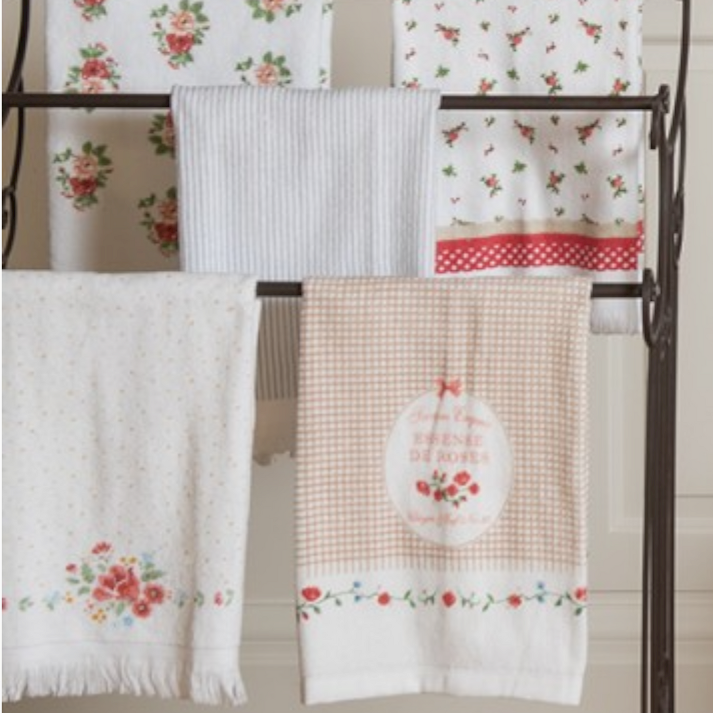 Asciugamano da Cucina Fiori CTLRC2 in Spugna 100% Cotone