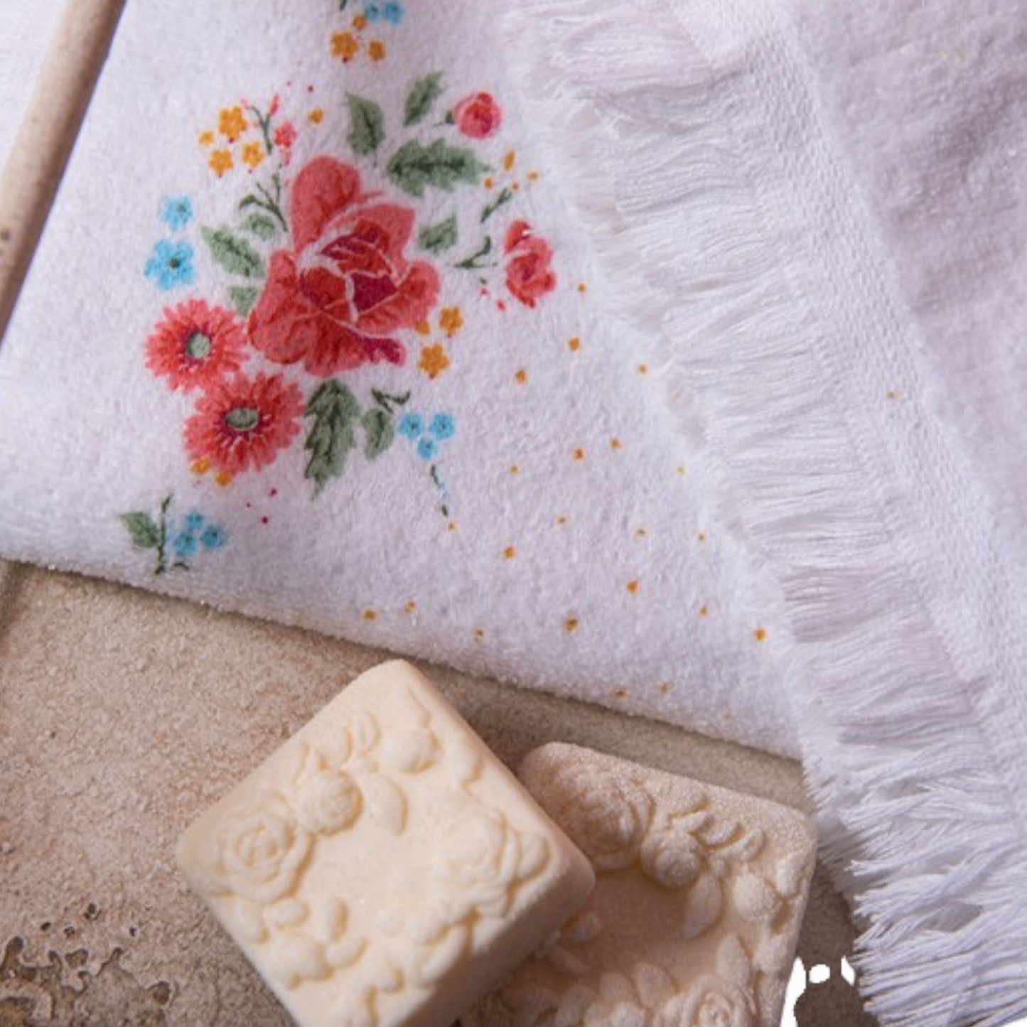 Asciugamano da Cucina Fiori CTLRC2 in Spugna 100% Cotone