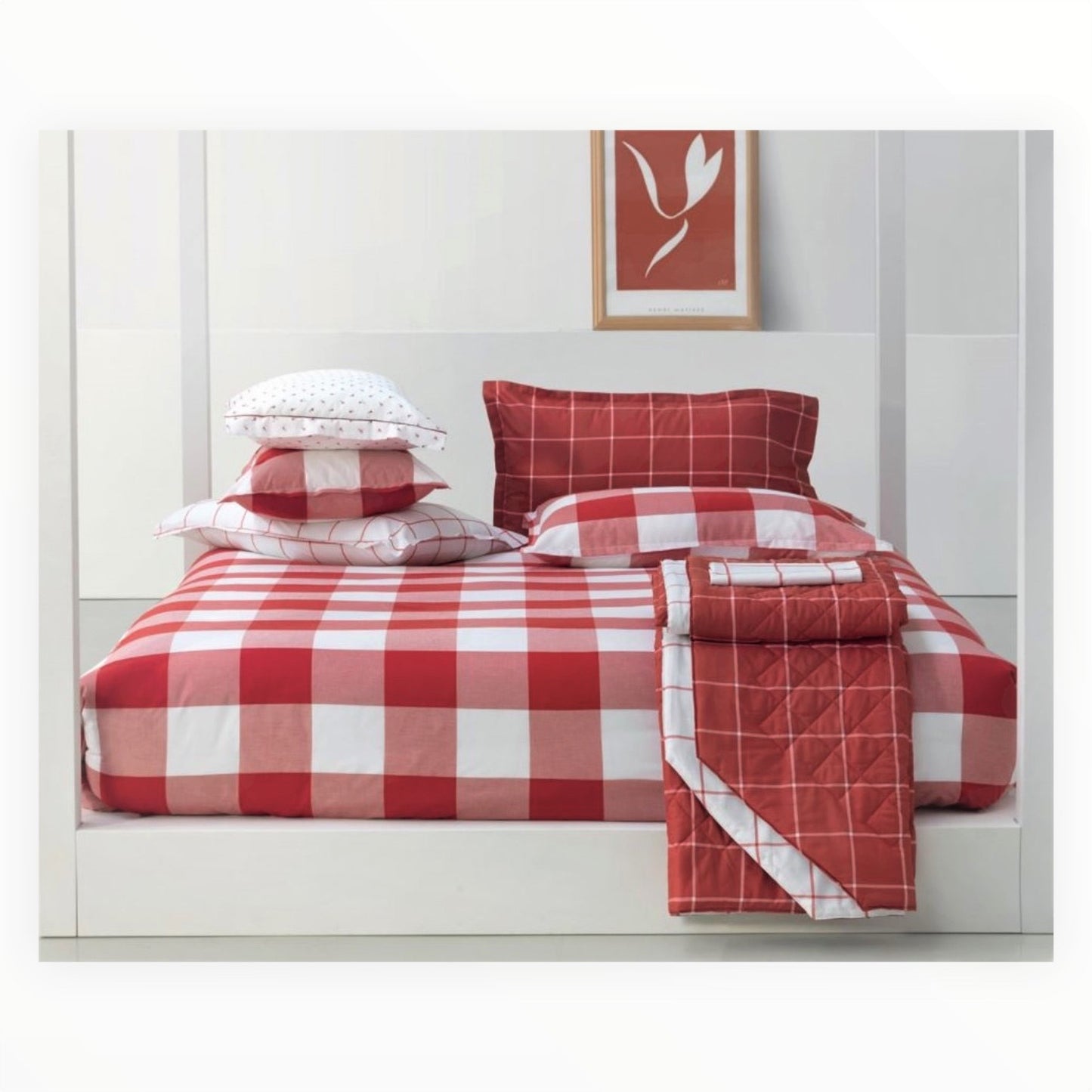 Parure copripiumino Ambrogio 100% cotone pettinato tinto filo