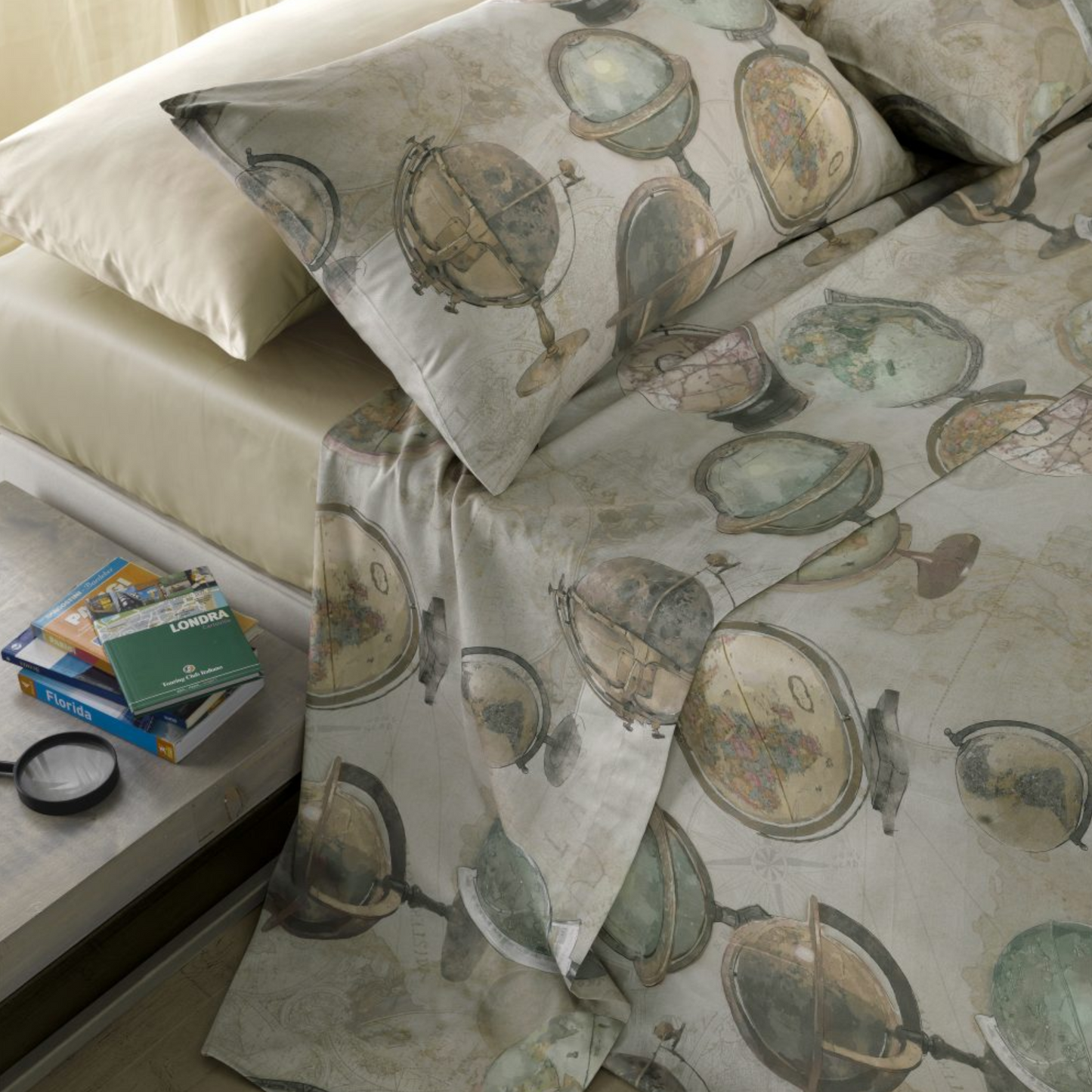 Copripiumino World su misura 100% Raso di cotone Pedersoli Casa