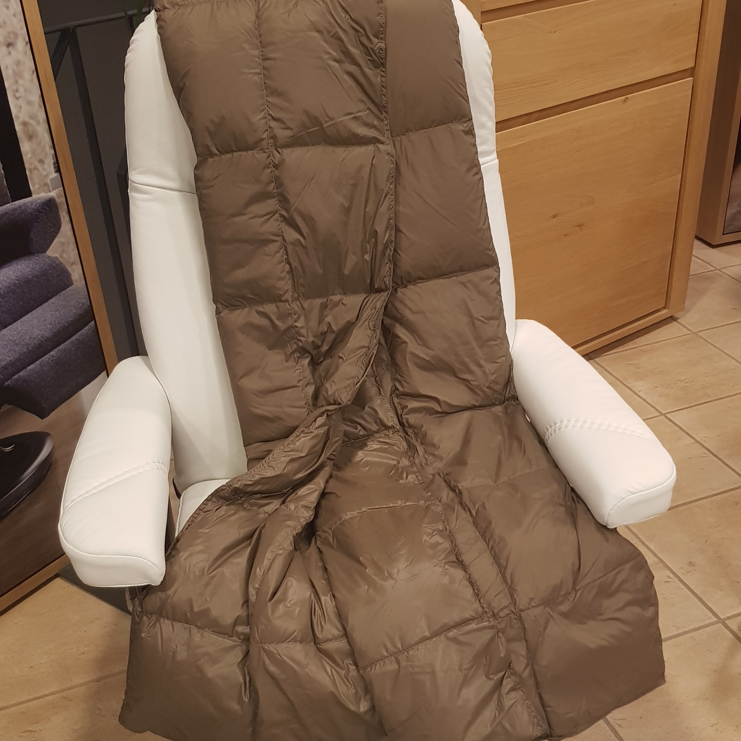 Fashion Plaid in vero piumino d'Oca