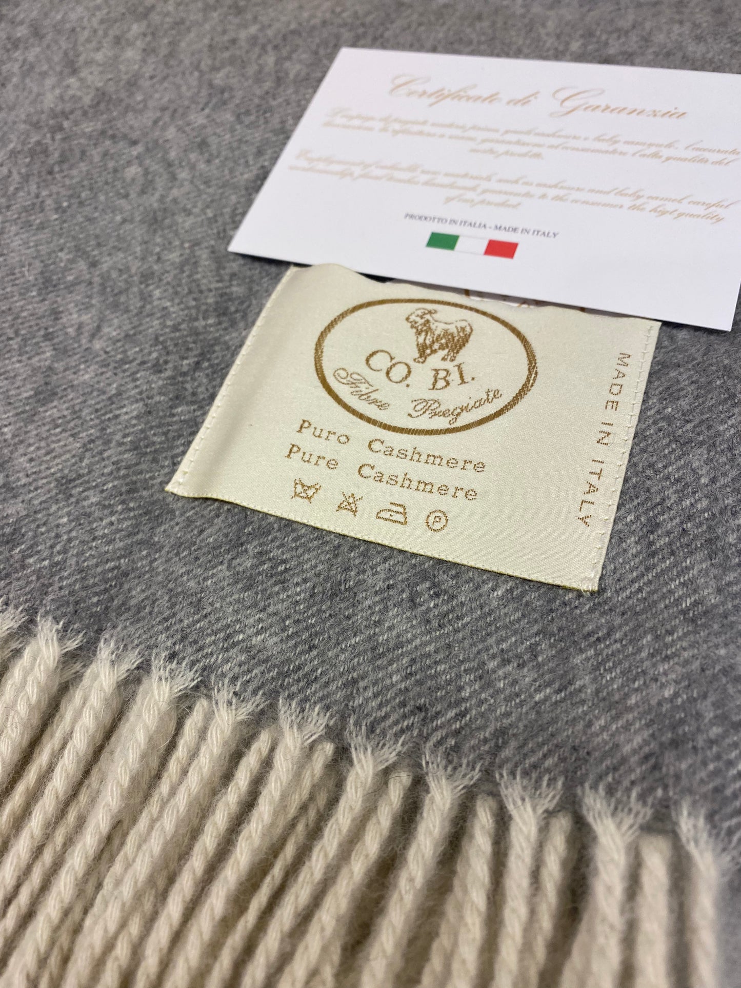 Plaid Rey 100% Cashmere Frangiato