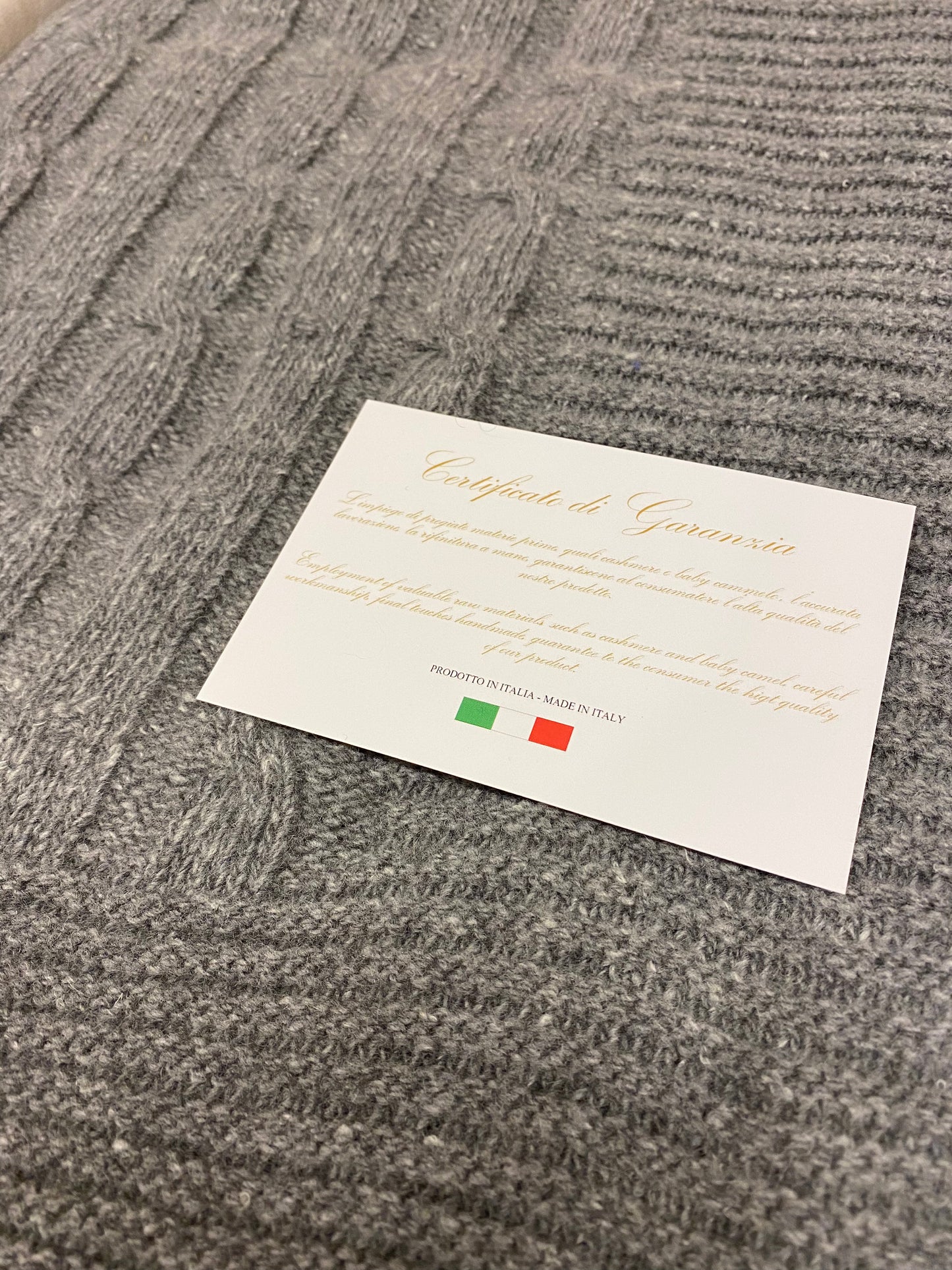 Plaid Treccia Misto Cashmere - Lavorazione a maglia